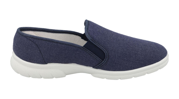 Mens Wide Fit DB Arnold Canvas in Denim Blue - Image 1