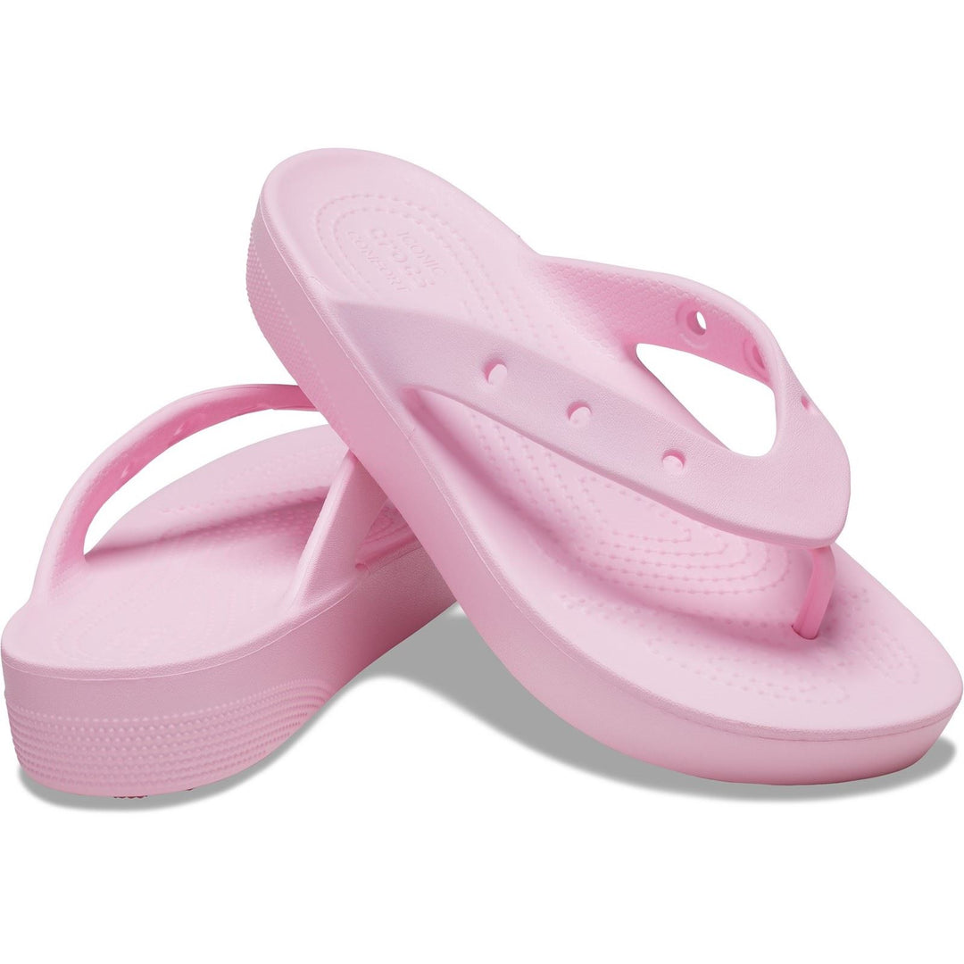 Women's Crocs 207714 Classic Platform Flip Flop in Bone - Image 17