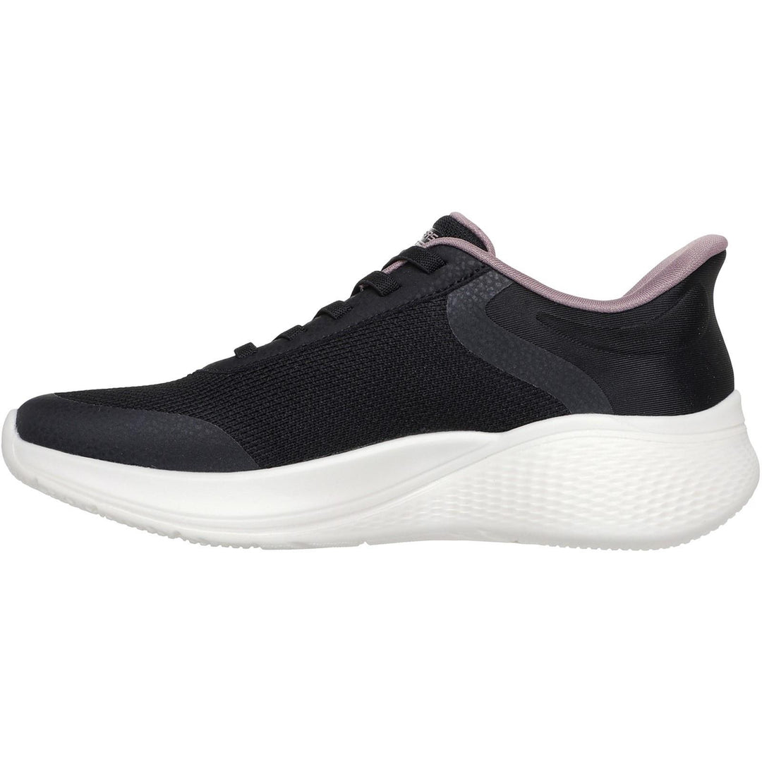Women's Wide Fit Skechers 117555 Slip-ins Bobs Sport Infinity Vapor Glow Trainers in Black - Image 4