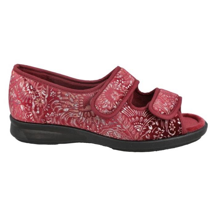 Women's Wide Fit DB Hoe Slippers in Navy Textile - Image 1