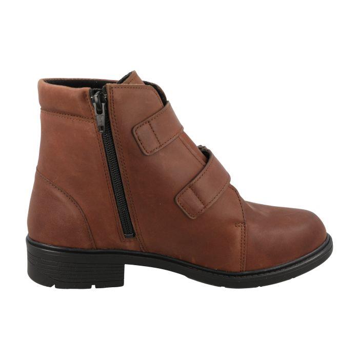 Women's Wide Fit DB Badger Boots in Black Leather - Image 1