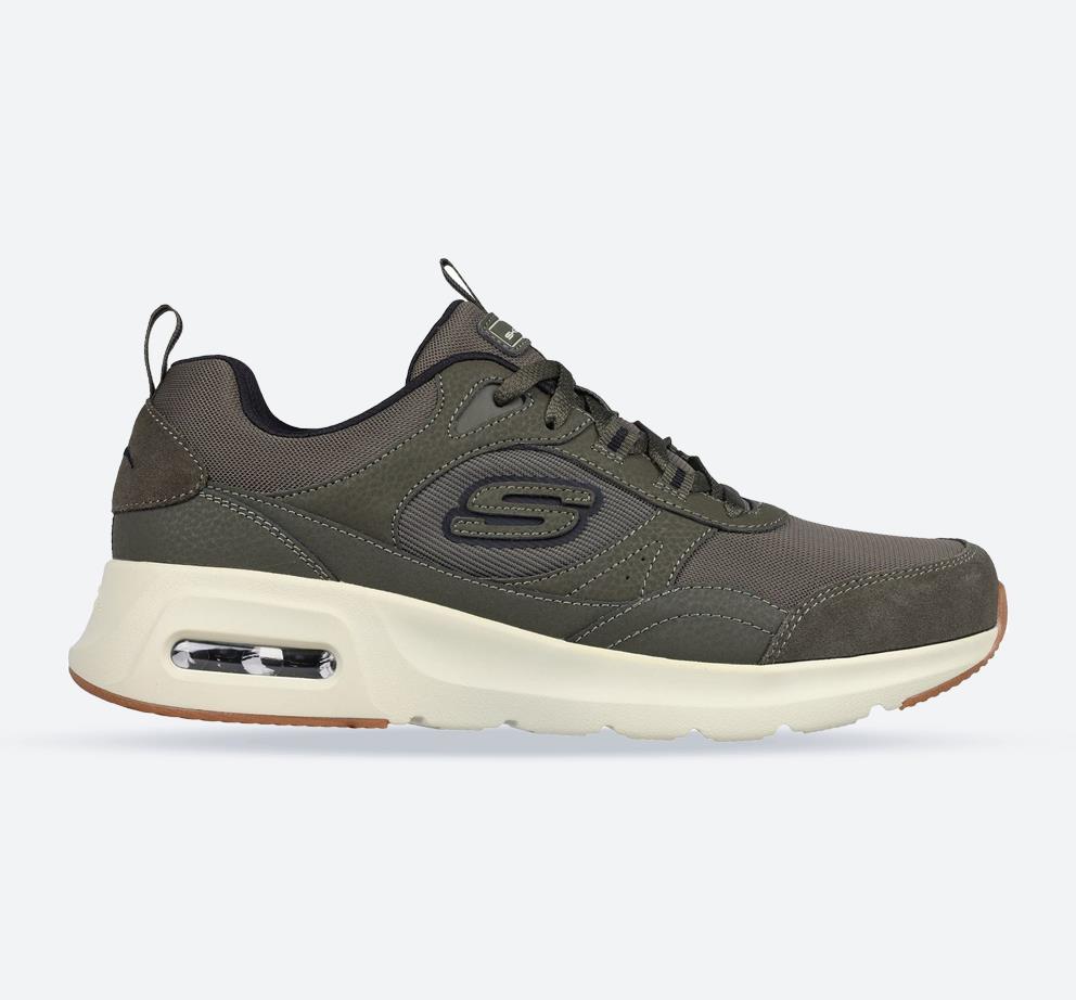 Men's Wide Fit Skechers 232646 Skech Air Court Homegrown Trainers - Olive in Olive - Image 1