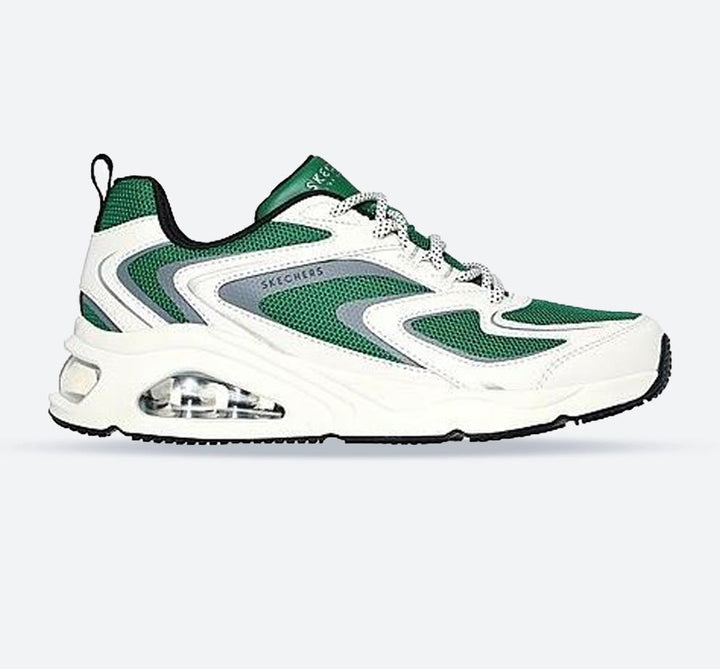 Women's Wide Fit Skechers 177424 Tres Air Uno Street Fl Air Trainers in Black/White - Image 1