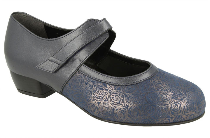 Womens Wide Fit DB Constance Shoes in Black - Image 1
