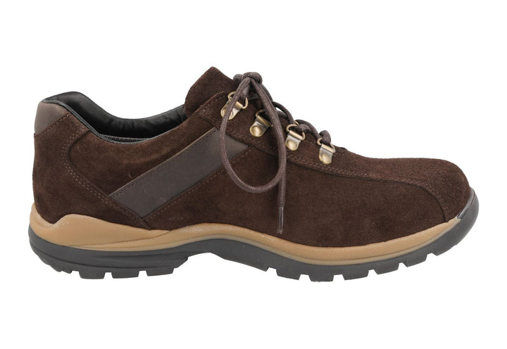 Mens Wide Fit DB Utah 2 Waterproof Hiking Shoes in Brown Pull Up Leather - Image 1