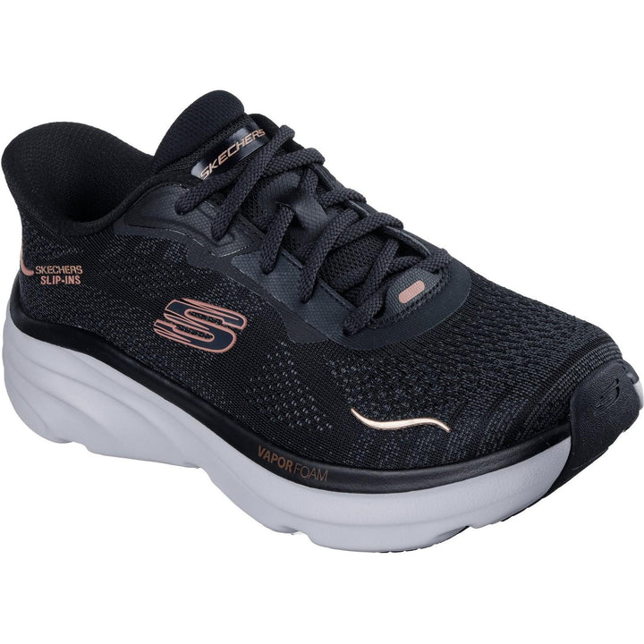 Women's Relaxed Fit Skechers 150585 Slip-ins D'lux Vapor Trainers in Black - Image 1