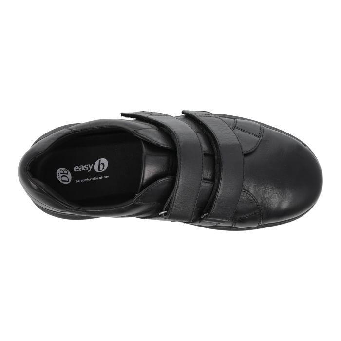 Men's Wide Fit DB Hugo Shoes in Black Leather - Image 6