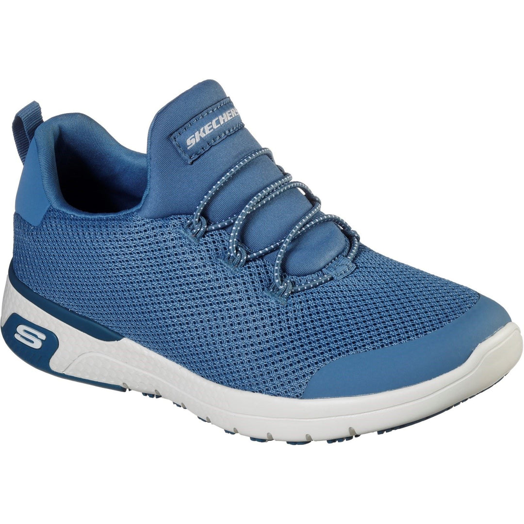 Women's Wide Fit Skechers 77281EC Marsing Waiola SR Safety Trainers - Blue in Blue - Image 3