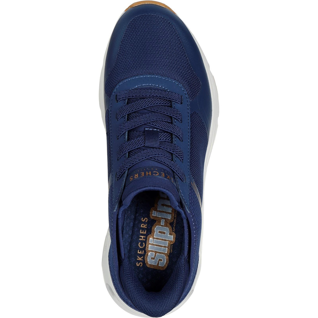 Women's Wide Fit Skechers 177116 Slip-ins Tres Air Uno Easy Steppers Trainers in Navy - Image 5