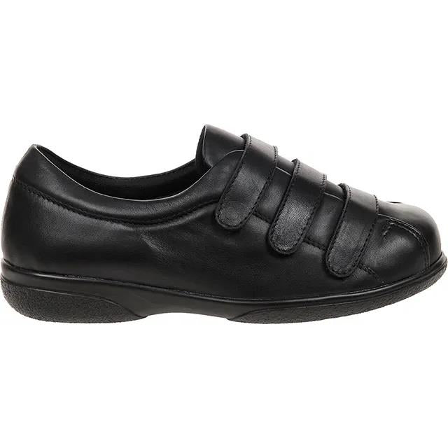 Women's Wide Fit Cosyfeet Alison Shoes in Black - Image 1