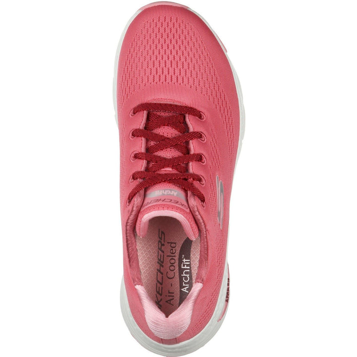Women's Wide Fit Skechers 149057 Unny Outlook Sports Trainers - Rose in Rose - Image 1