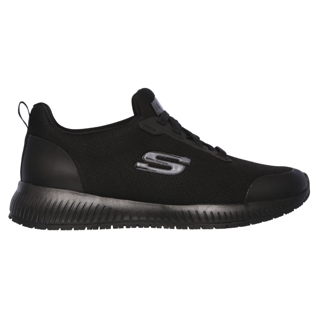 Women's Wide Fit Skechers 77222WEC Squad SR Occupational Trainers - Black in Black - Image 2
