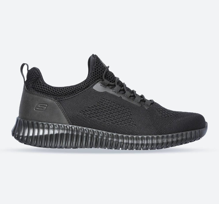 Men's Wide Fit Skechers 77188EC Cessnock Occupational Trainers - Black in Black - Image 1