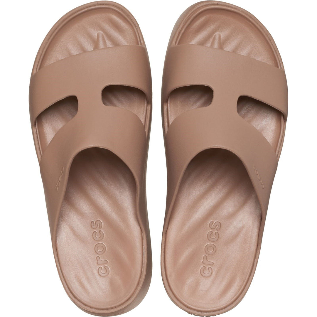 Women's Crocs 209409 Getaway Platform H-Strap Slippers in Latte - Image 5
