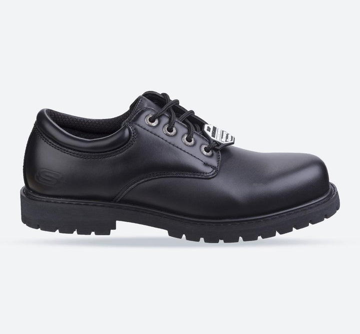 Men's Wide Fit Skechers 77041EC Cottonwood Elks SR Occupational Trainers in Black - Image 1