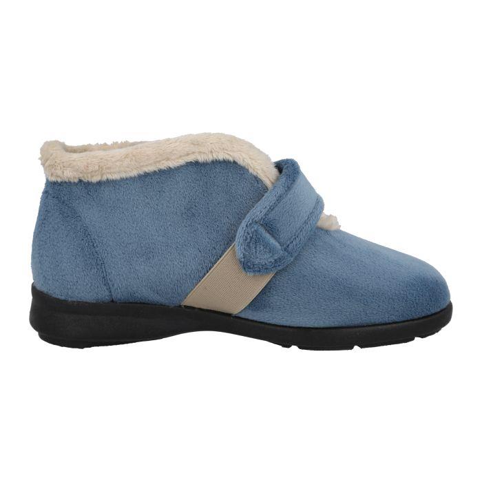 Women's Wide Fit DB Vincent Boots in Sky Blue Velour - Image 4