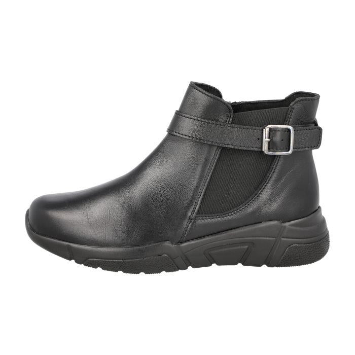 Women's Wide Fit DB Lakewood Boots in Black Leather - Image 1