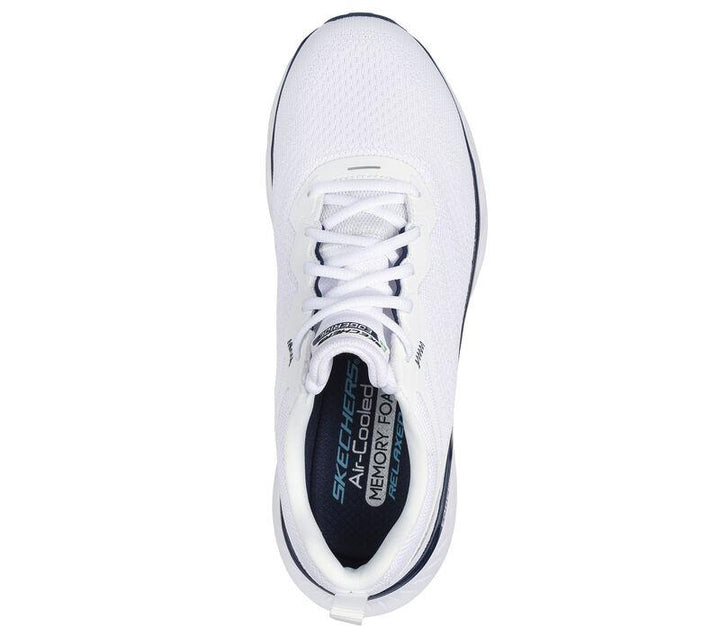 Men's Relaxed Fit Skechers 232836 Edgeride Exxo Trainers - White Navy in White Navy - Image 1