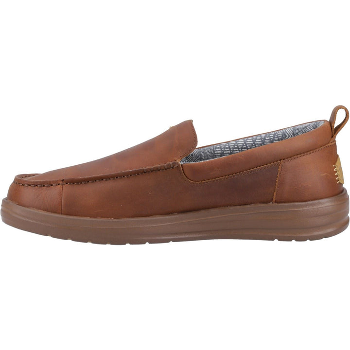 Men's Heydude 40173 Wally Grip Moc Craft Leather Shoes in Brown - Image 1