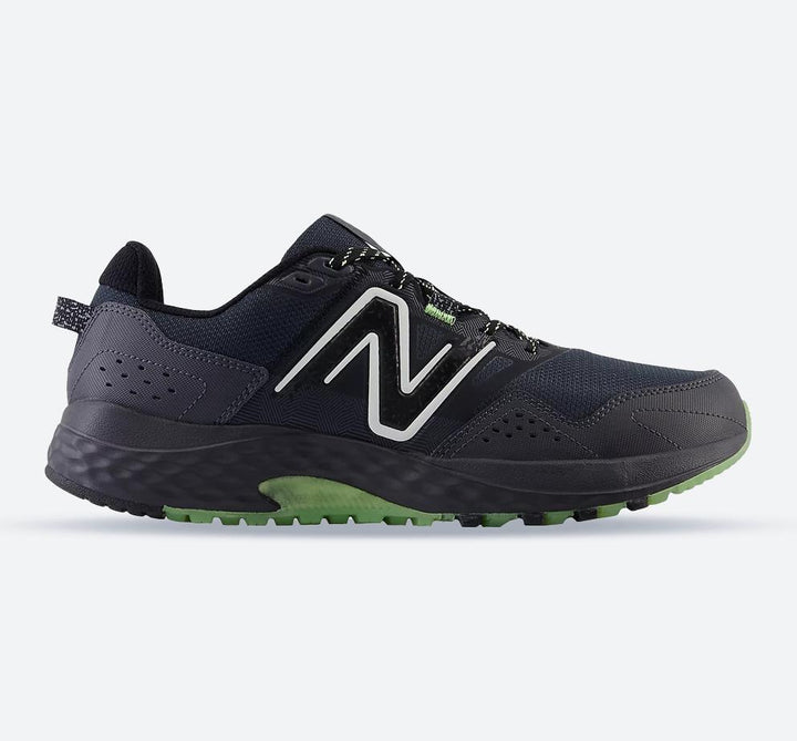 Men's Wide Fit New Balance MT410GK8 Trail Running Trainers in Black - Image 1