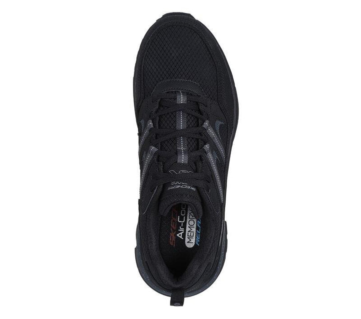 Men's Wide Fit Skechers 237192 Relaxed Fit D'lux Journey Trainers in Black/Charcoal - Image 1