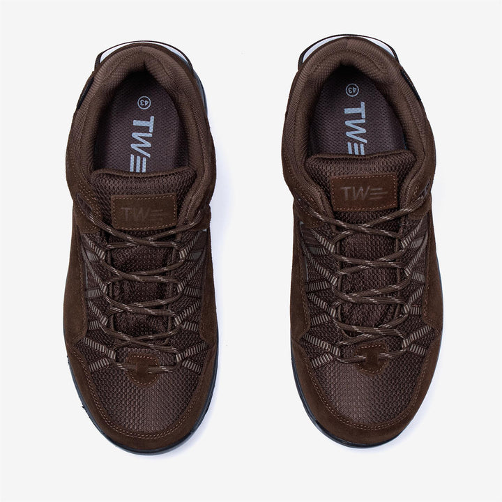 Women's Wide Fit Tredd Well Quest Hiking Waterproof Trainers in Brown - Image 1