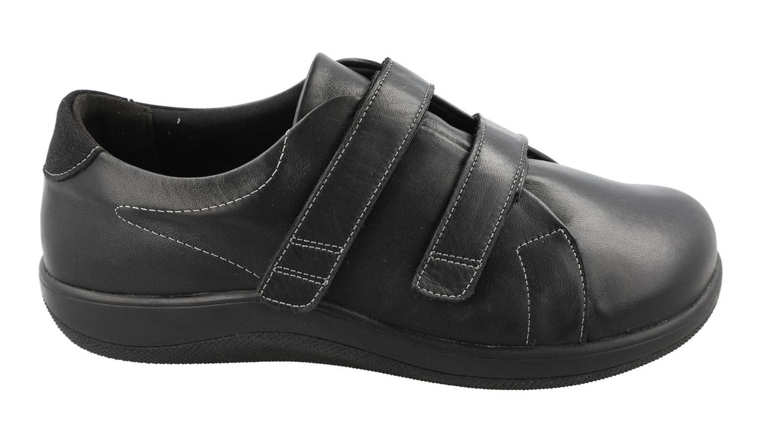 Women's Wide Fit DB Scott Shoes in Black - Image 2