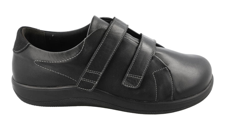 Women's Wide Fit DB Scott Shoes in Black - Image 1