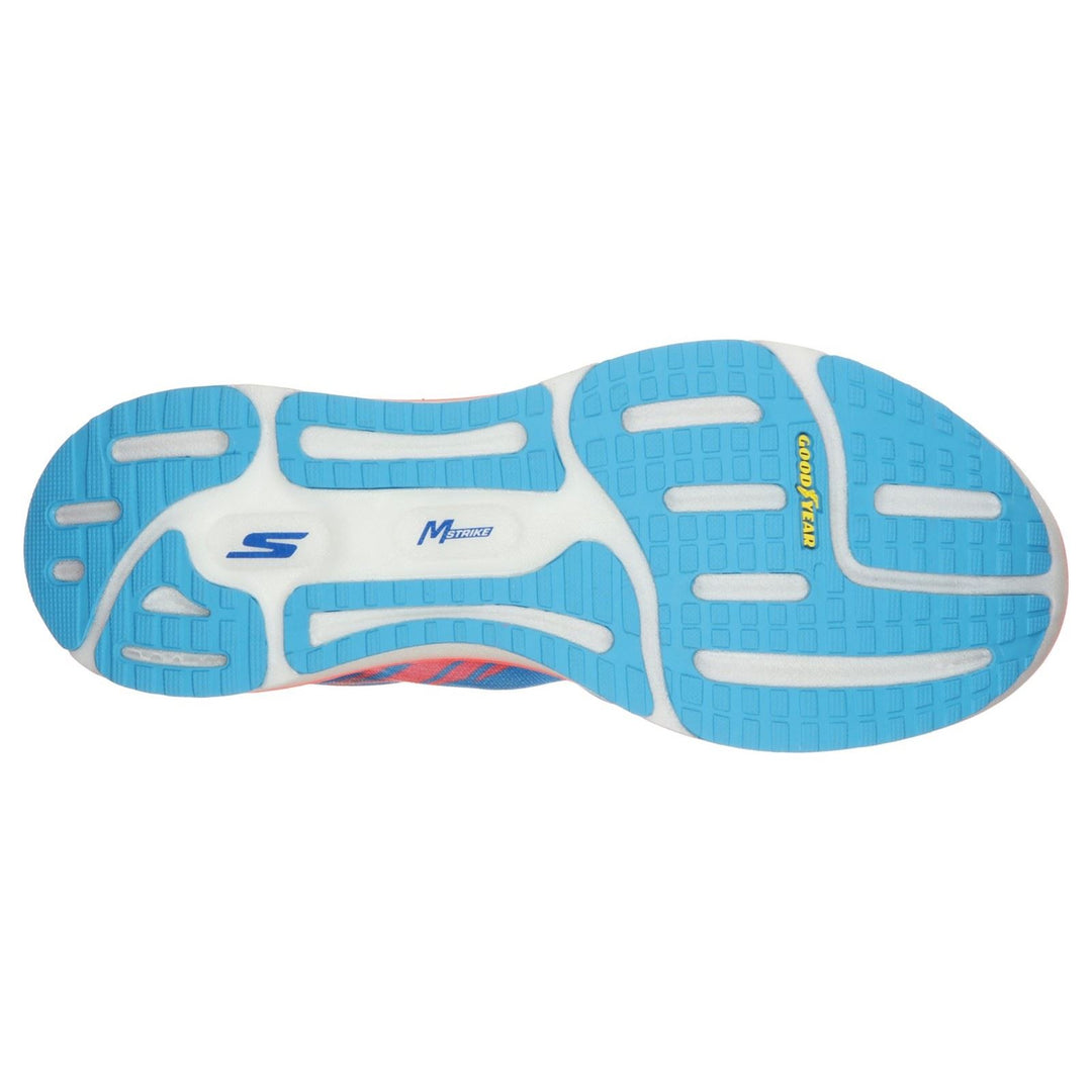 Women's Wide Fit Skechers 172004 Go Run Razor Excess Sports Trainers in Blue/Coral - Image 6