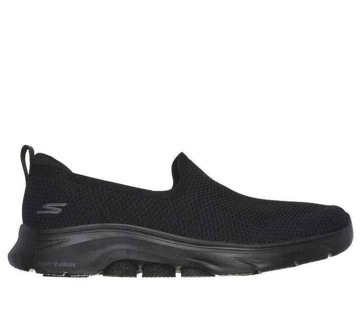 Women's Wide Fit Skechers 125218 Go Walk 7 Ivy Trainers in Black - Image 1