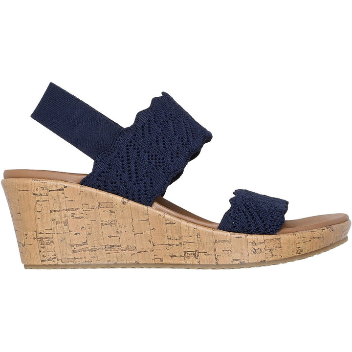 Women's Wide Fit Skechers 119591 Everlee Timeless Touch Sandals in Navy - Image 1