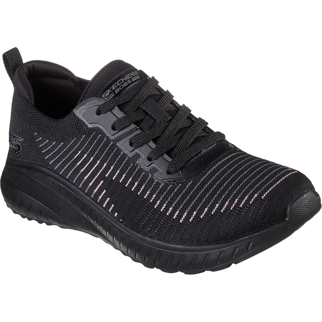 Women's Wide Fit Skechers 117207 Bobs Squad Chaos Renegade Trainers - Black in Black - Image 3