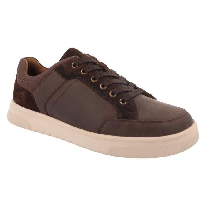 Men's Wide Fit DB Albie Shoes in Navy Leather / Navy Suede - Image 1