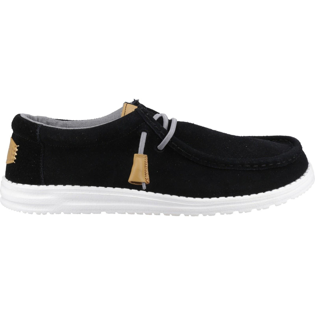 Men's Heydude 40404 Wally Craft Suede Shoes in Black - Image 3
