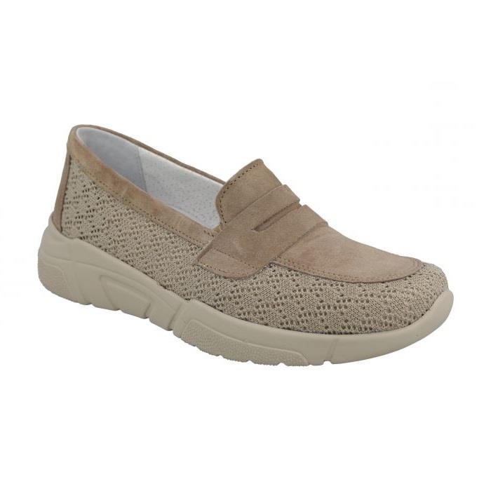 Women's Wide Fit DB Crane Shoes in Beige - Image 1
