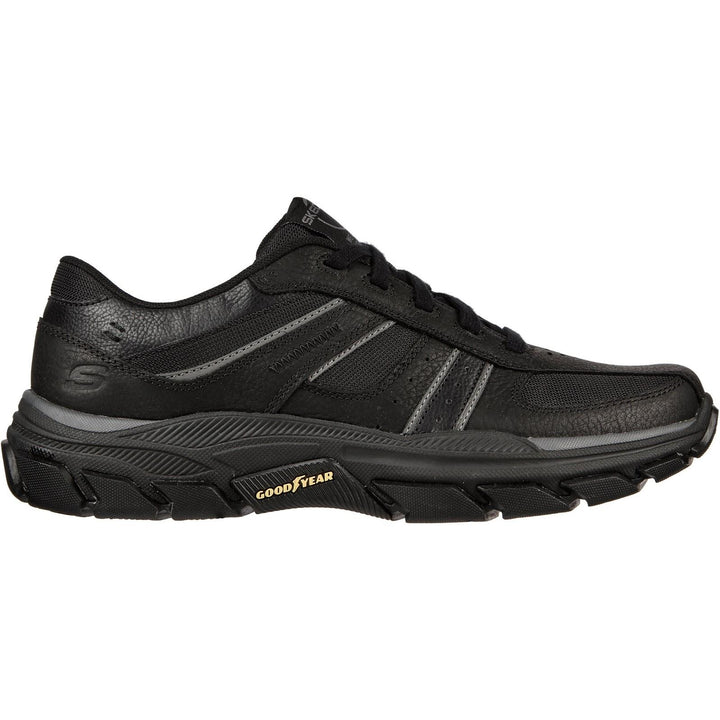 Men's Wide Fit Skechers 204330 Respected Lace Up Trainers in Black - Image 1