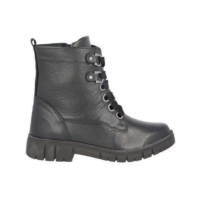 Women's Wide Fit DB Ampthill Water Resistant Boots in Black Leather - Image 1
