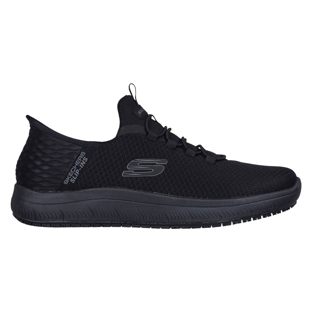 Men's Wide Fit Skechers 200205 Summits Slip-ins Colsin Work Trainers in Black - Image 2