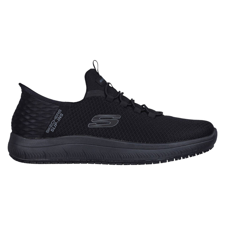 Men's Wide Fit Skechers 200205 Summits Slip-ins Colsin Work Trainers in Black - Image 1