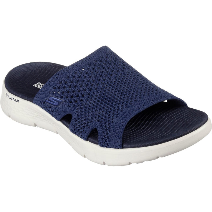 Women's Wide Fit Skechers 141425 Go Walk Flex Elation Sandals in Black - Image 1