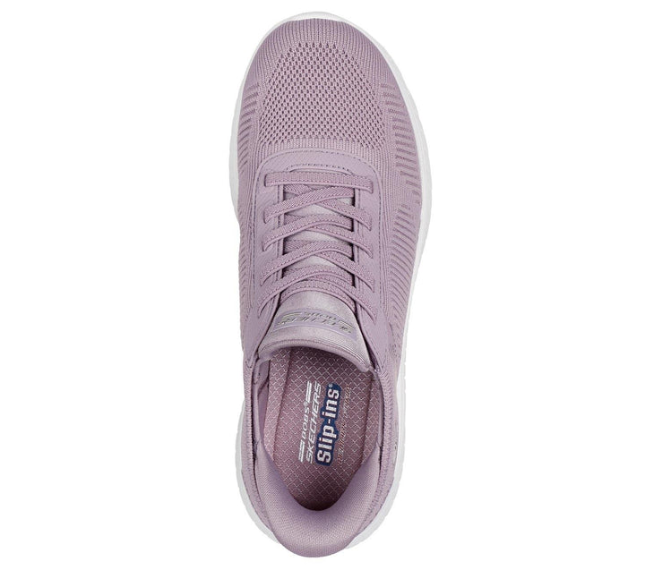 Women's Wide Fit Skechers 117497W Slip-ins Sport Squad Chaos Trainers in Lavender - Image 1