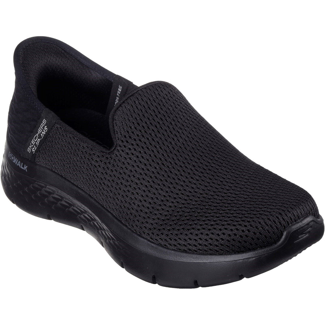 Women's Wide Fit Skechers 207230 Go Walk Flex Relish Trainers in Black - Image 3
