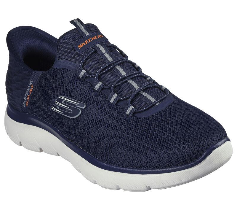Men's Wide Fit Skechers 232457 Slip-ins Summits High Range Trainers in Black - Image 9