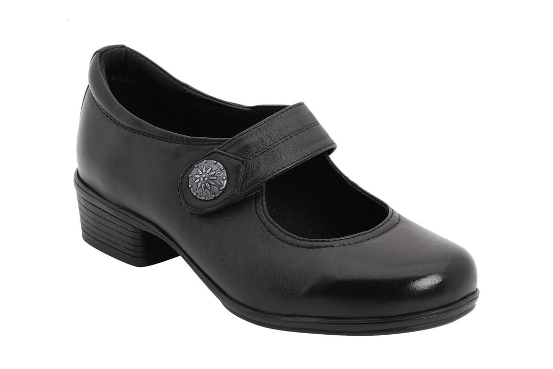 Womens Wide Fit DB Harriette Shoes in Black - Image 3