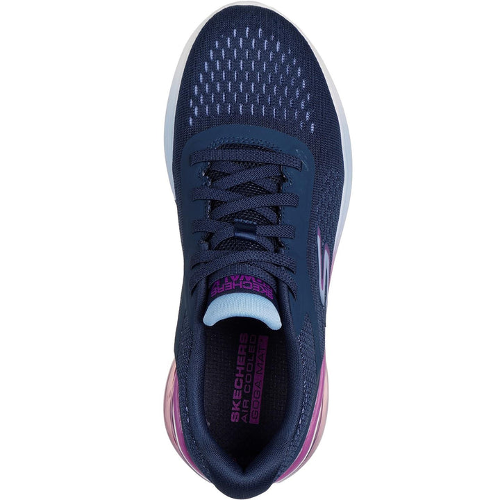 Women's Wide Fit Skechers 124375 Go Walk Air 3.0 Trainers in Navy/Purple - Image 1