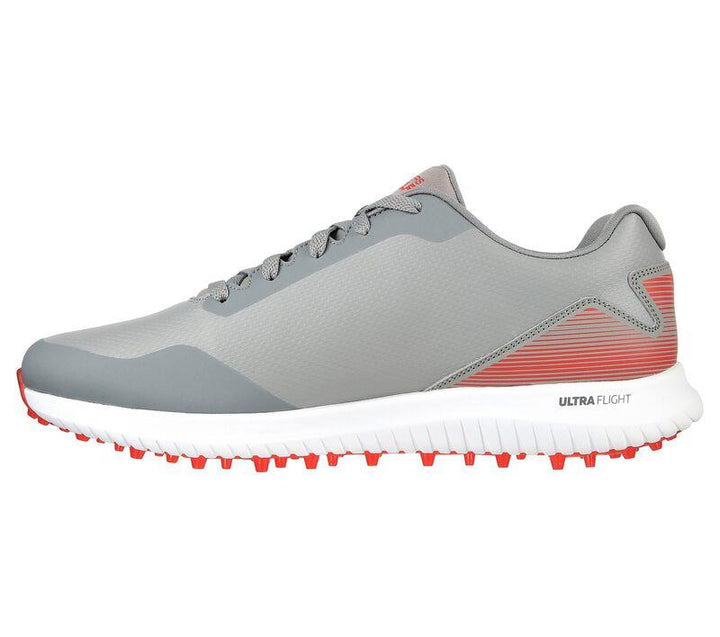 Men's Wide Fit Skechers 214028 Max 2 Golf Trainers in Grey/Red - Image 1