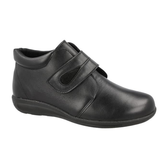 Women's Wide Fit DB Ferry Boots in Black Leather - Image 3
