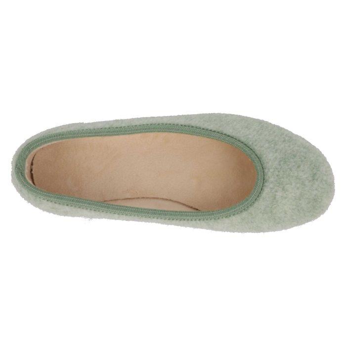 Women's Wide Fit DB Luella Pump Slippers in Mint Green Felt - Image 4