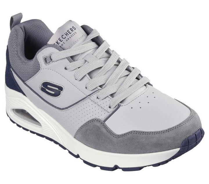 Men's Wide Fit Skechers 183020 Uno Retro One Trainers - Grey in Grey - Image 1