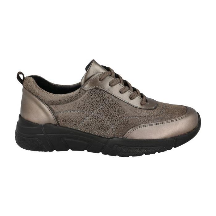 Women's Wide Fit DB Culver Shoes in Black Lea / Stretch - Image 1